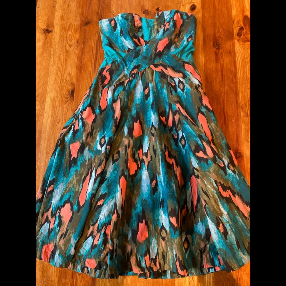 strapless midi dress from Anthropologie.